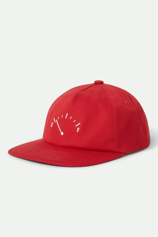 Running on Empty Netplus Adjustable Hat - Crimson/White sold by Brixton