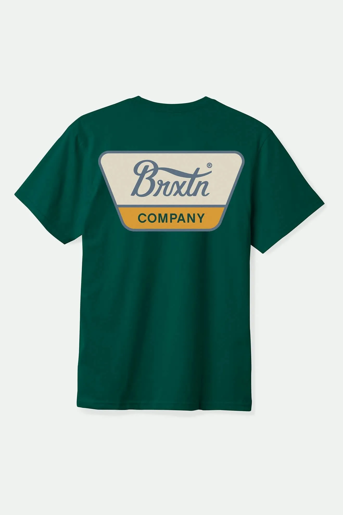 Linwood S/S Standard T-Shirt - Deep Emerald/China Blue sold by Brixton