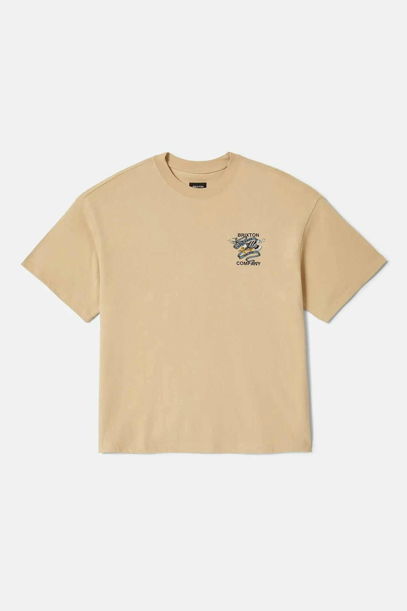 Live Free Heavyweight Relaxed T-Shirt - Cream Classic Wash sold by Brixton product image thumbnail 2