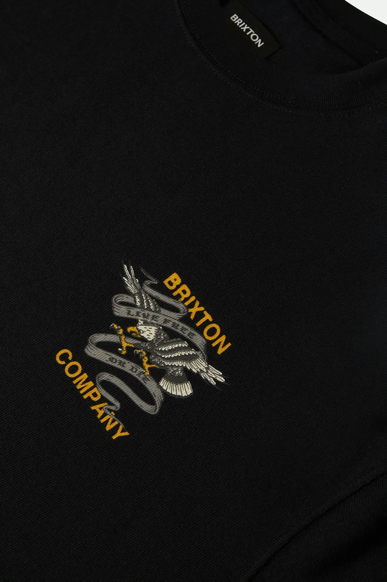 Live Free Heavyweight Relaxed T-Shirt - Black Classic Wash sold by Brixton product image thumbnail 3