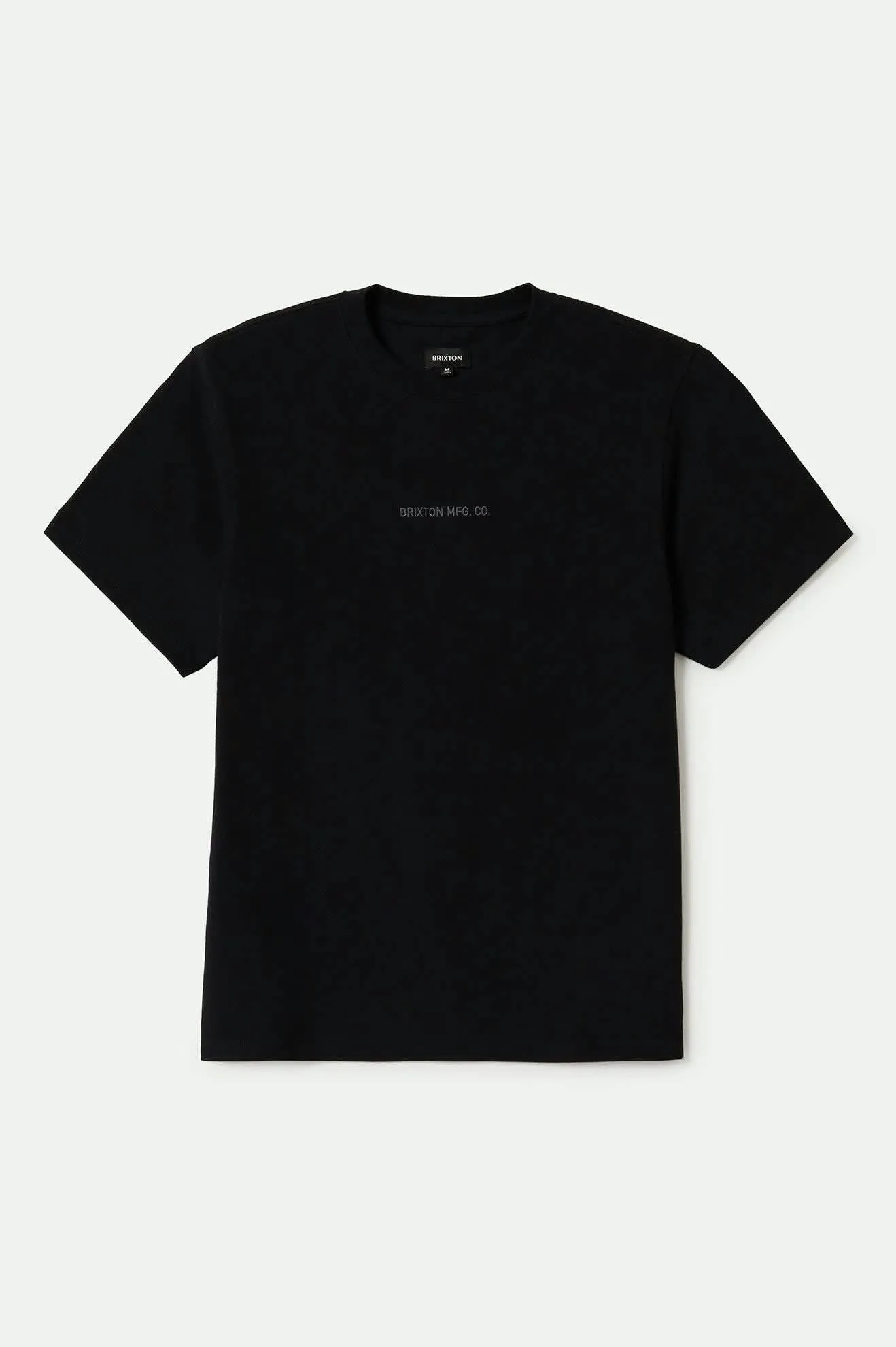 Quality Embroidered Heavyweight S/S Standard T-Shirt - Black Classic Wash sold by Brixton