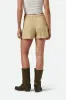 Carefree Organic Garment Dyed Lounge Short - Pale Khaki sold by Brixton