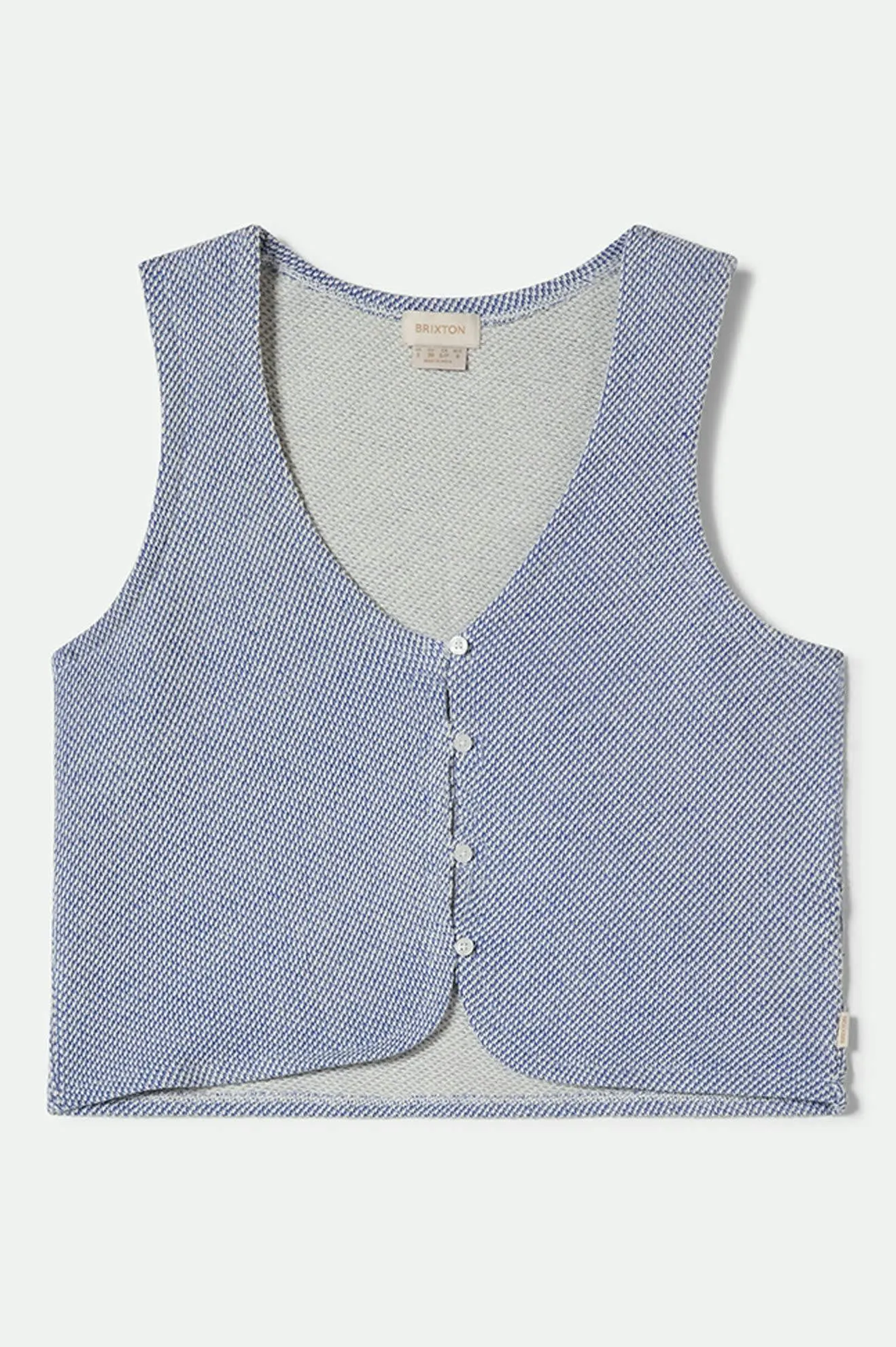 The Weekend Cross Loop French Terry Top - Off White/Electric Indigo sold by Brixton product image thumbnail 2