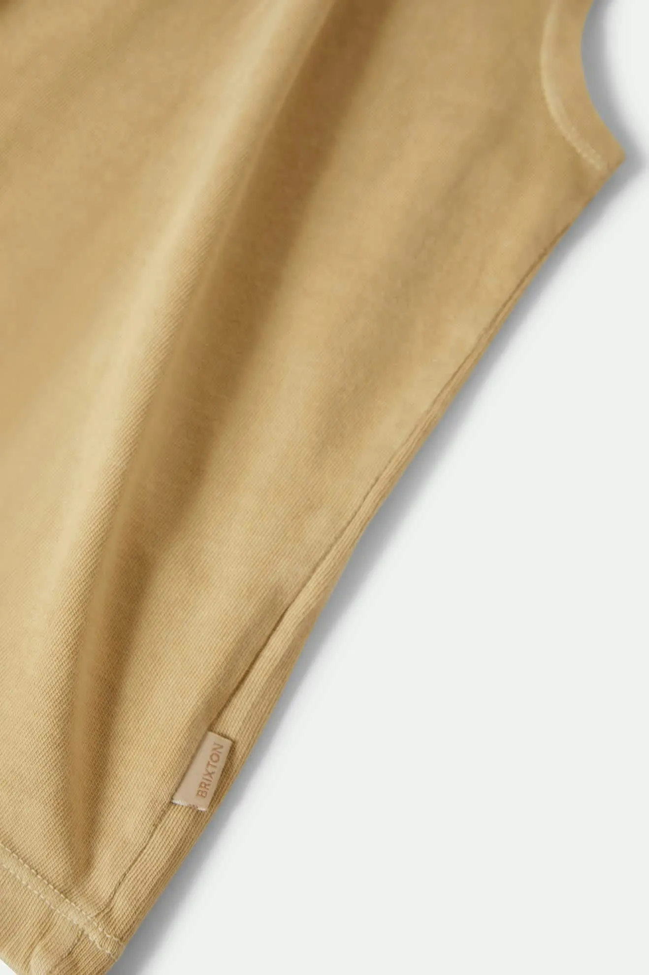 Carefree Organic Garment Dyed Muscle Tank - Pale Khaki sold by Brixton product image thumbnail 5