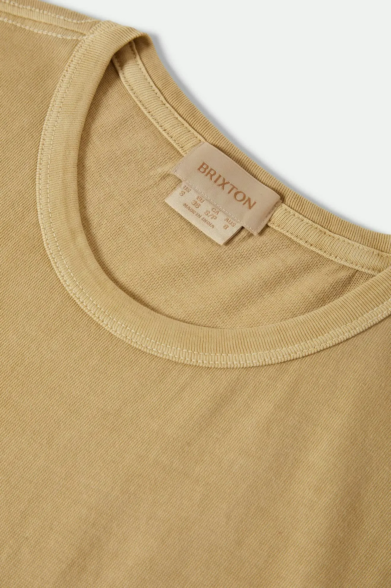 Carefree Organic Garment Dyed Muscle Tank - Pale Khaki sold by Brixton product image thumbnail 3