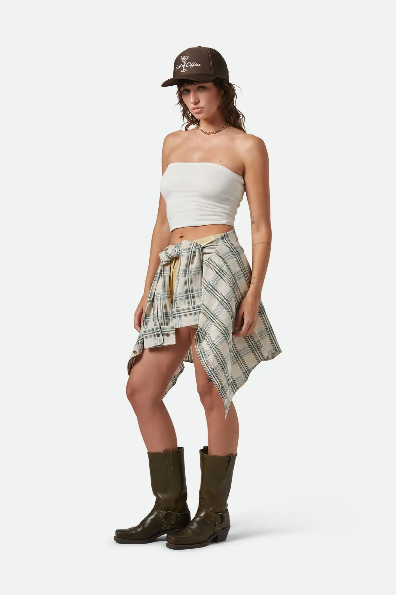 Crinkle Tube Top - Off White sold by Brixton product image thumbnail 5