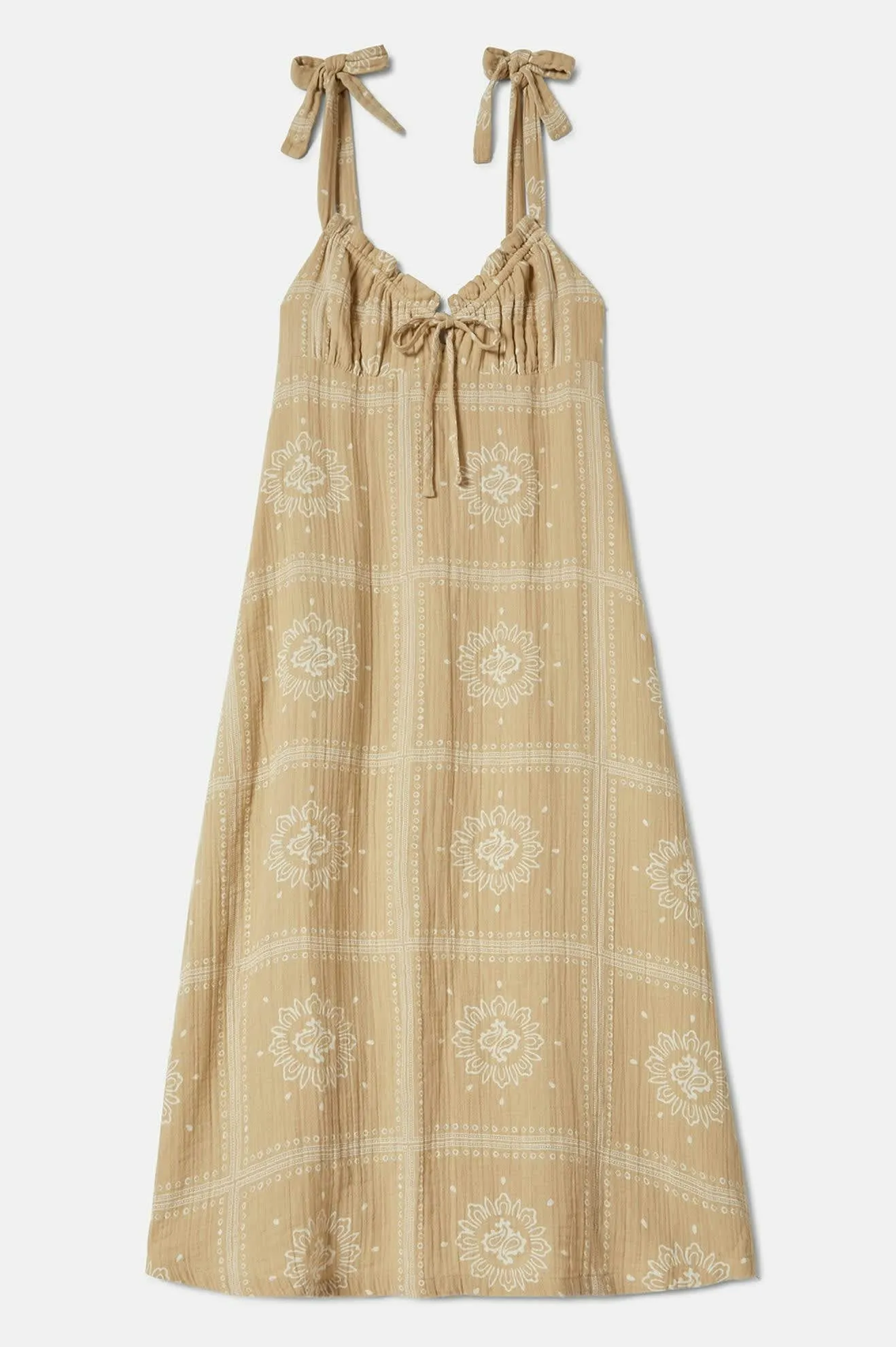 Wandering Tie Dress - Pale Khaki Bandana sold by Brixton product image thumbnail 2