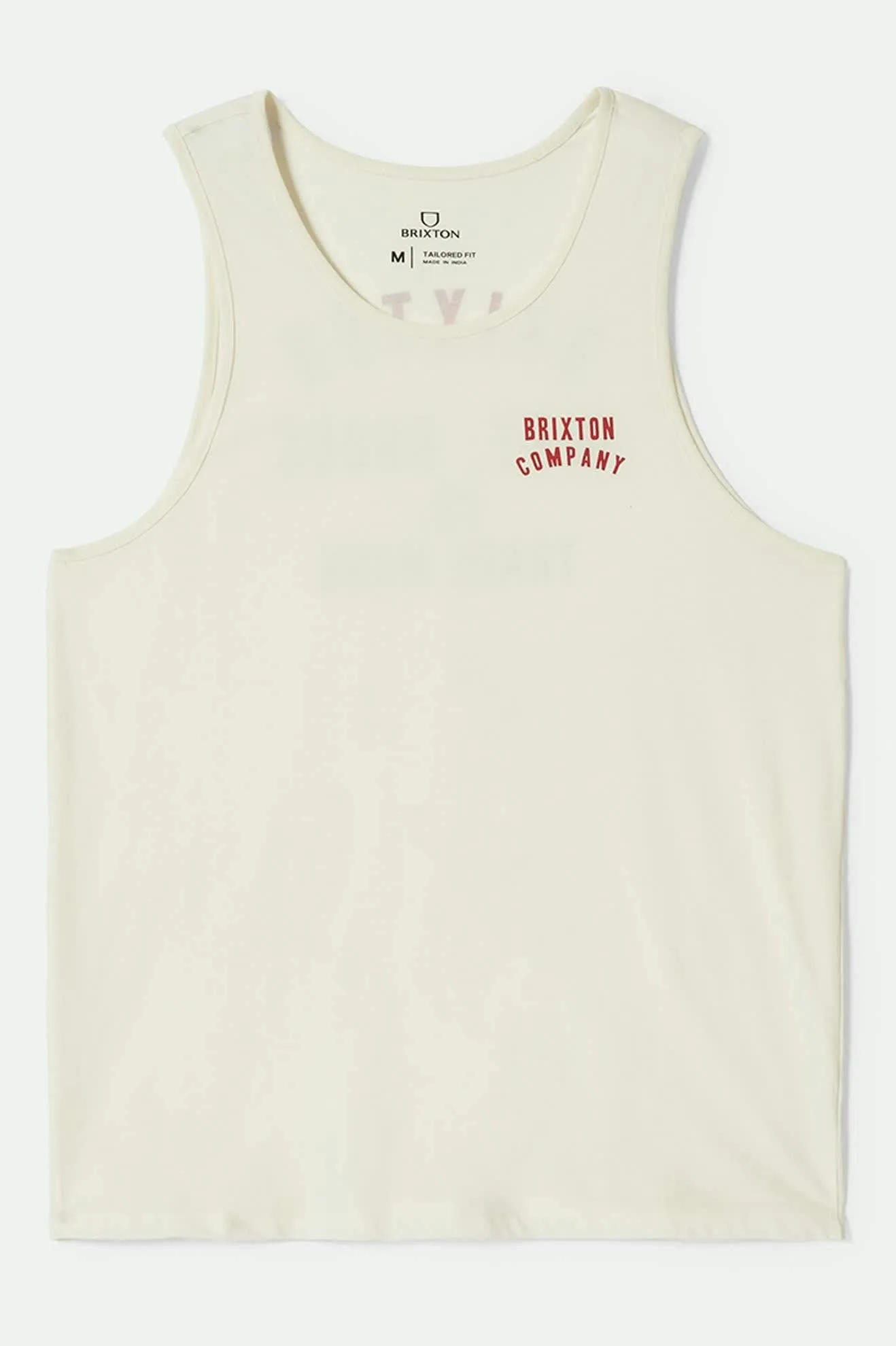 Woodburn Tank Top - Off White/Crimson sold by Brixton