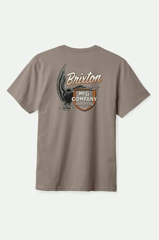 Highline S/S Standard T-Shirt - Cinder Worn Wash sold by Brixton