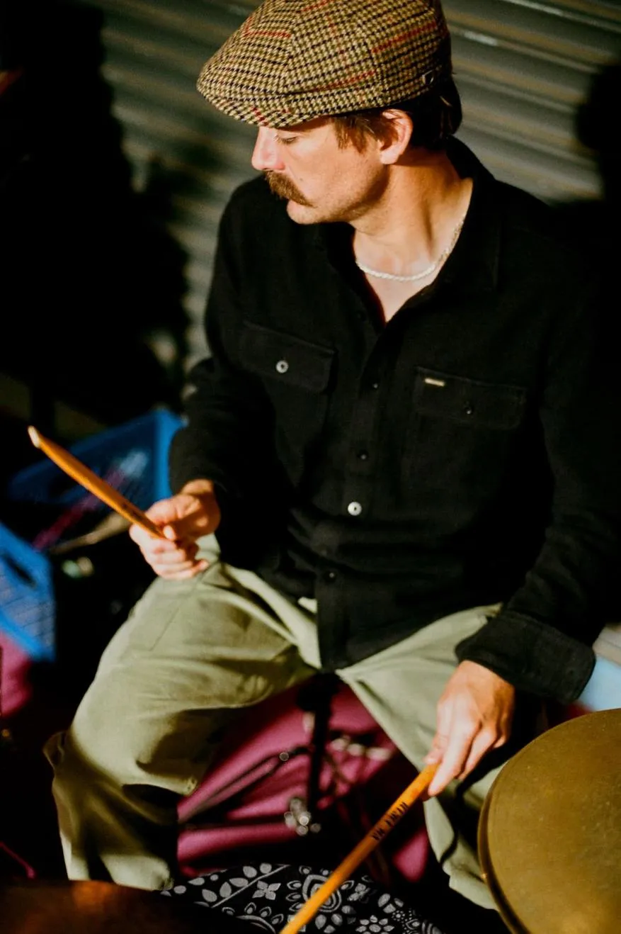 Wayne Stretch L/S Woven Shirt - Washed Black sold by Brixton product image thumbnail 2