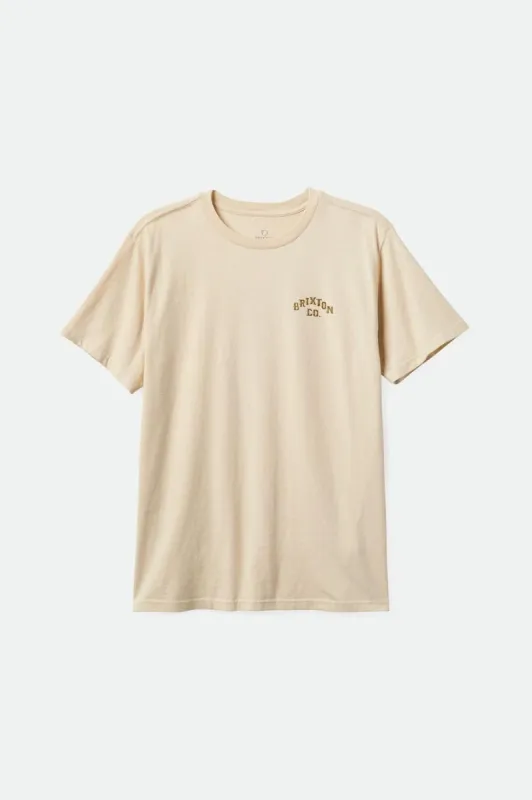Homer S/S Standard Tee - Cream Classic Wash made by Brixton