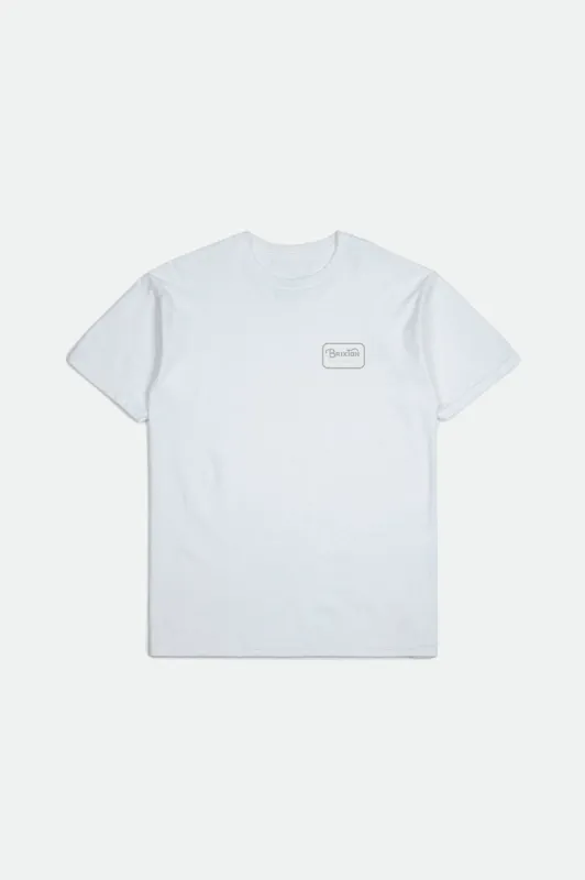 Grade S/S Standard Tee - White Grey sold by Brixton