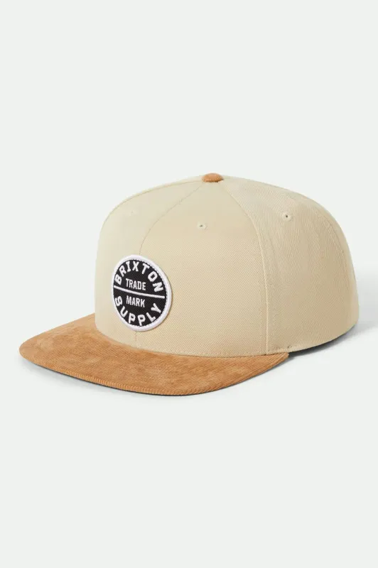 Oath III Snapback - Sand/Light Brown Corduroy sold by Brixton