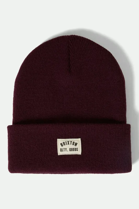 Woodburn Watch Cap Beanie - Port sold by Brixton