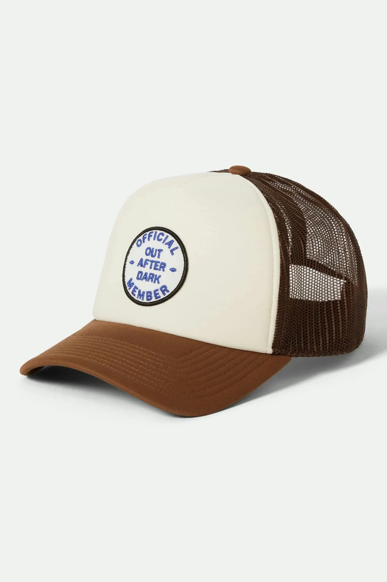 Out After Dark Netplus Trucker Hat - Pinecone Brown/Whitecap sold by Brixton