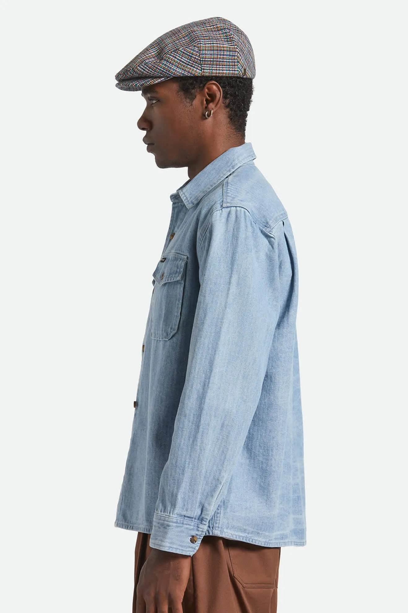 Hooligan Flat Cap - Multi Plaid sold by Brixton product image thumbnail 3