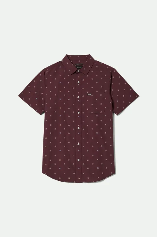 Charter Print S/S Shirt - Port/Micro Geo sold by Brixton