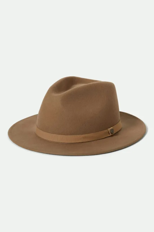 Messer Packable Fedora - Khaki/Khaki sold by Brixton