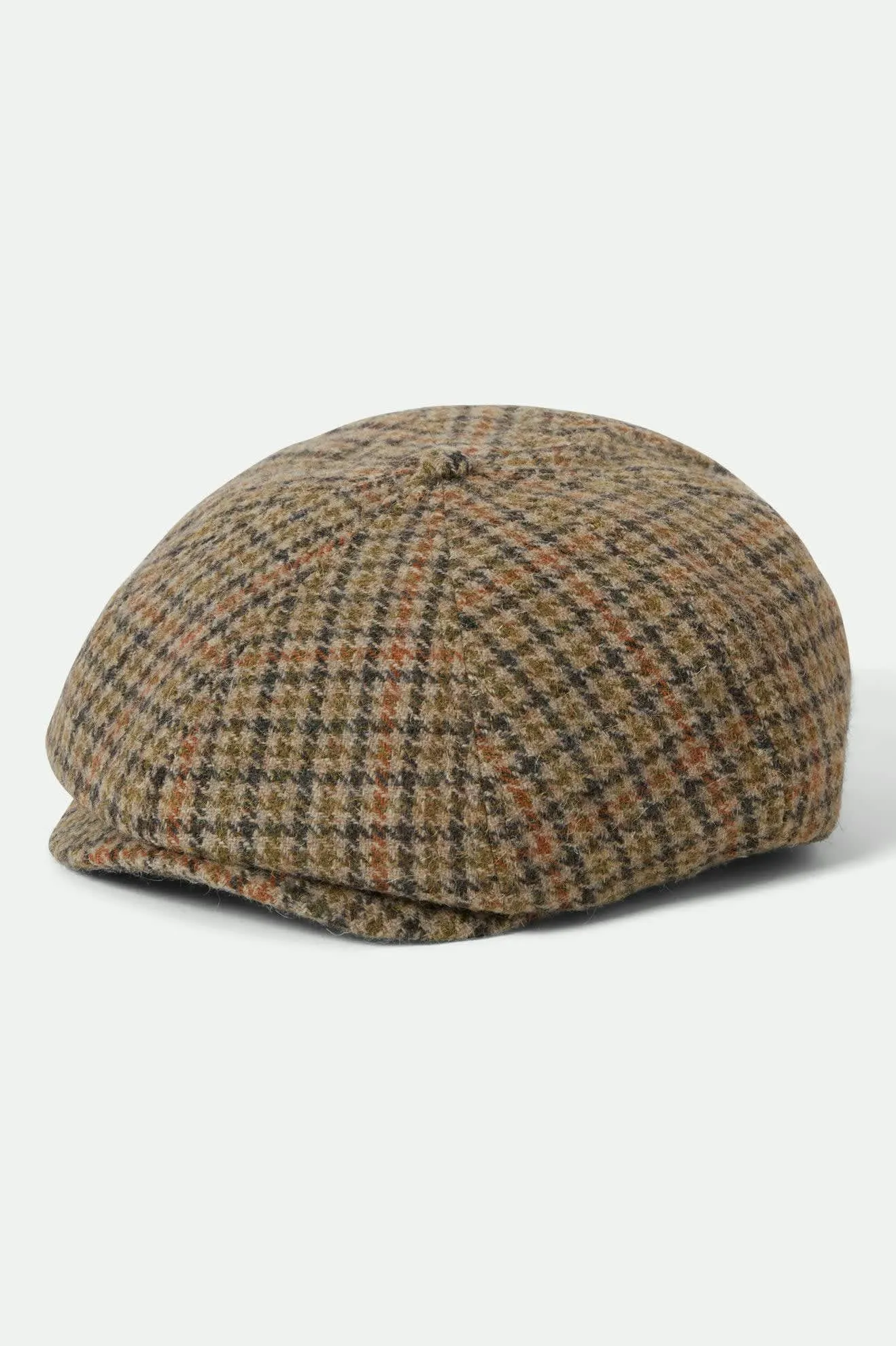 Brood Newsboy Cap - Oatmeal/Charcoal Houndstooth sold by Brixton