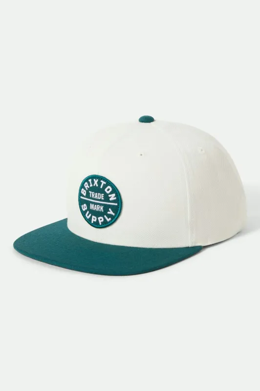Oath III Snapback - Off White/Night Sage sold by Brixton