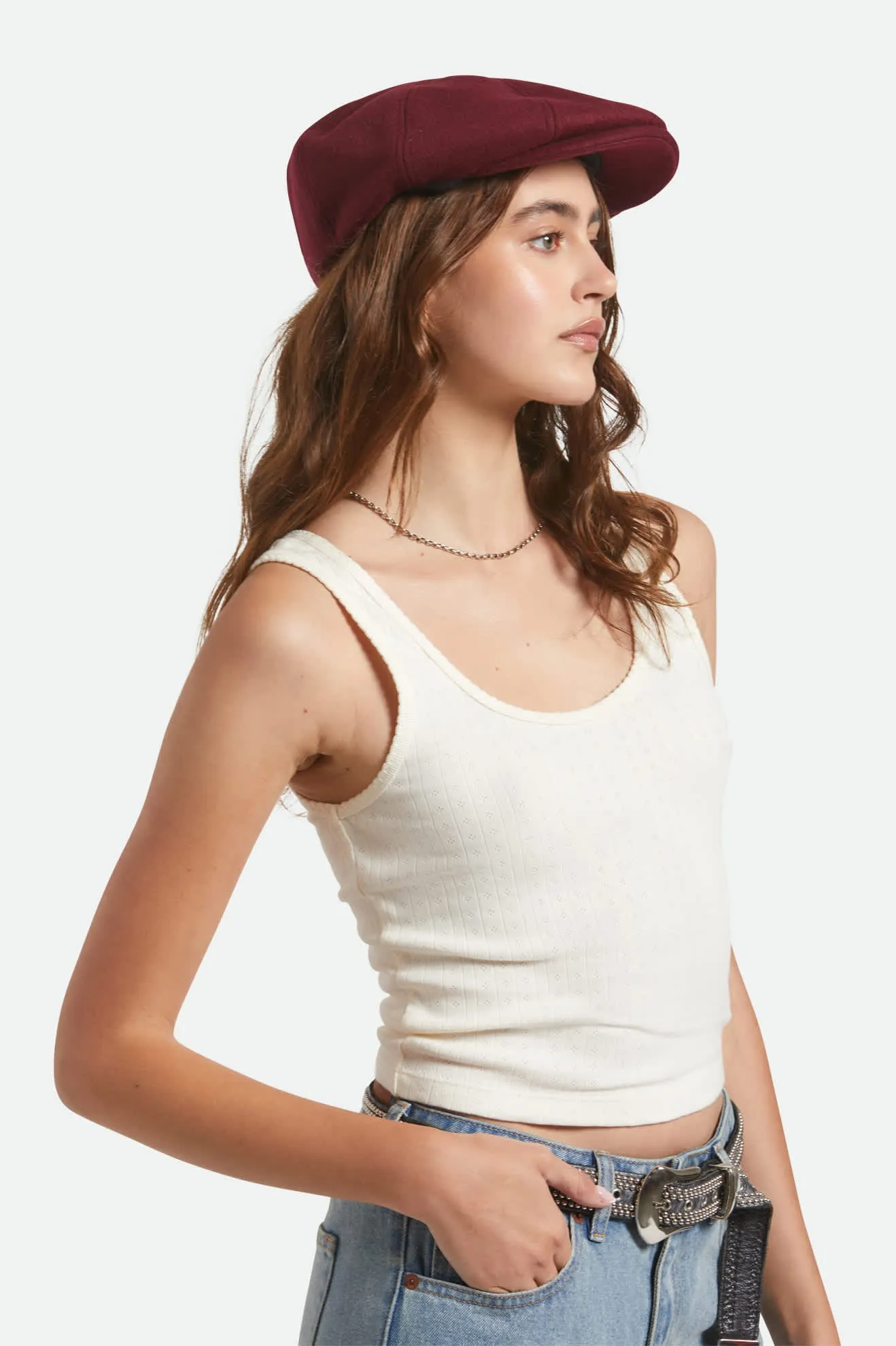 Brood Newsboy Cap - Port sold by Brixton product image thumbnail 5