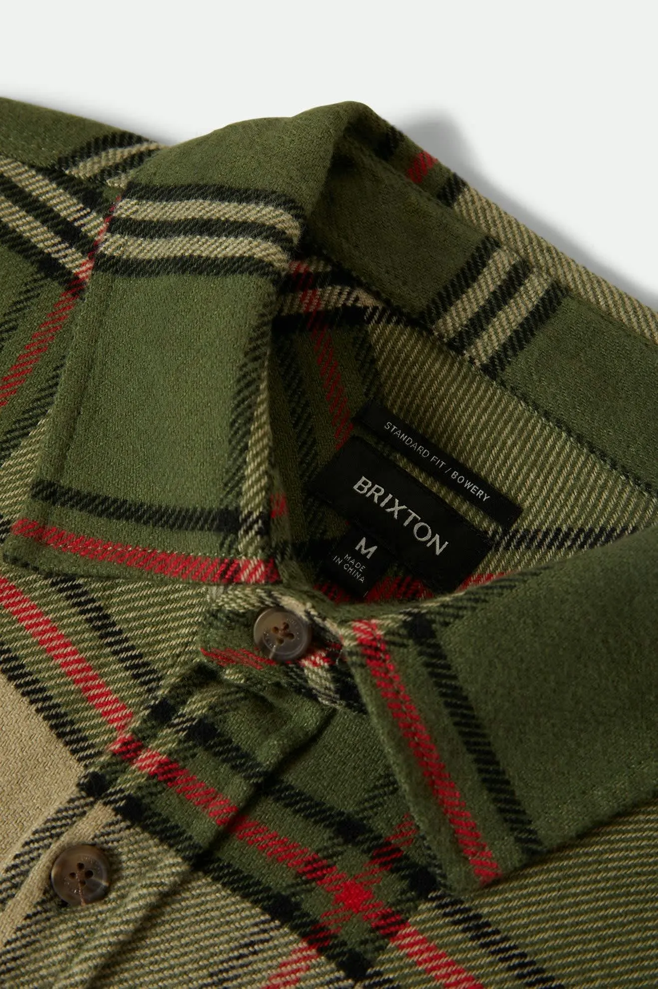 Bowery L/S Flannel - Wild Green/Elm/Adrenaline Rush sold by Brixton product image thumbnail 5