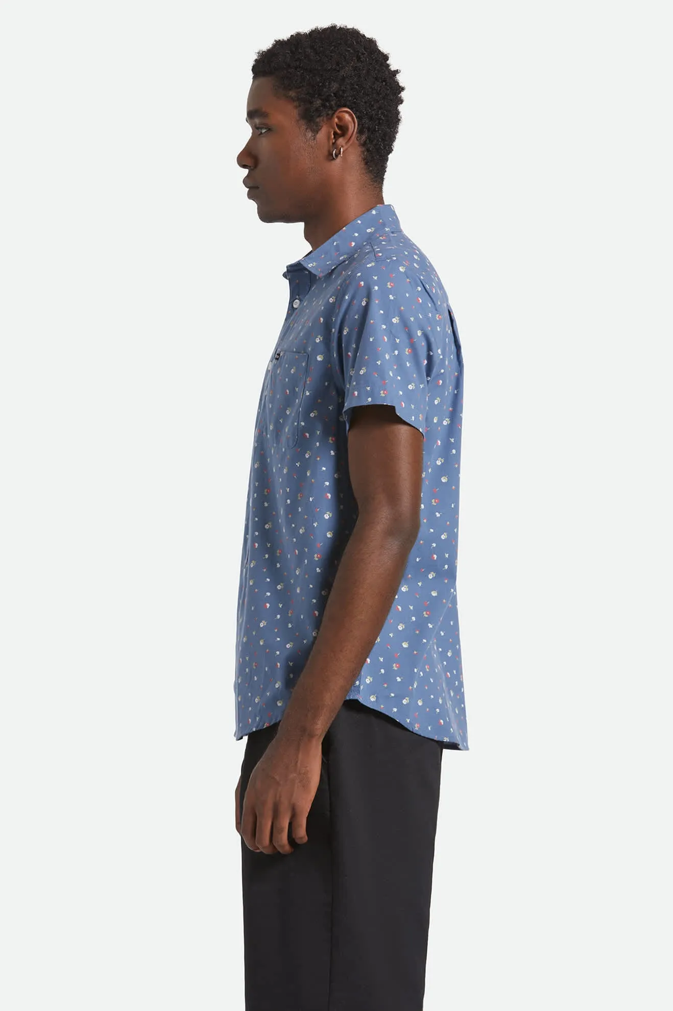 Charter Print S/S Shirt - Bering Sea/Micro Floral sold by Brixton product image thumbnail 3
