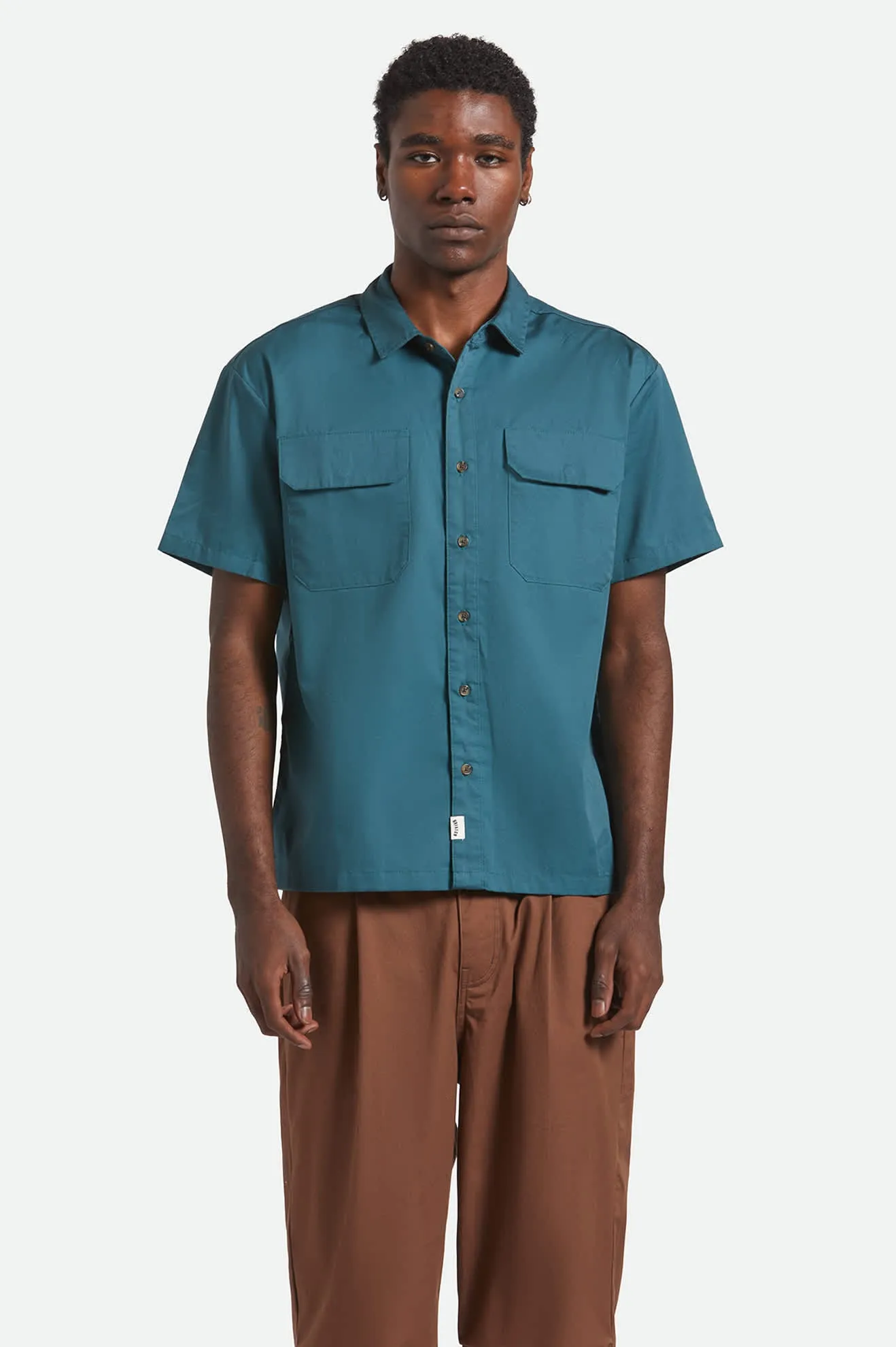 Mechanics Cru S/S Shirt - Night Sage sold by Brixton product image thumbnail 2