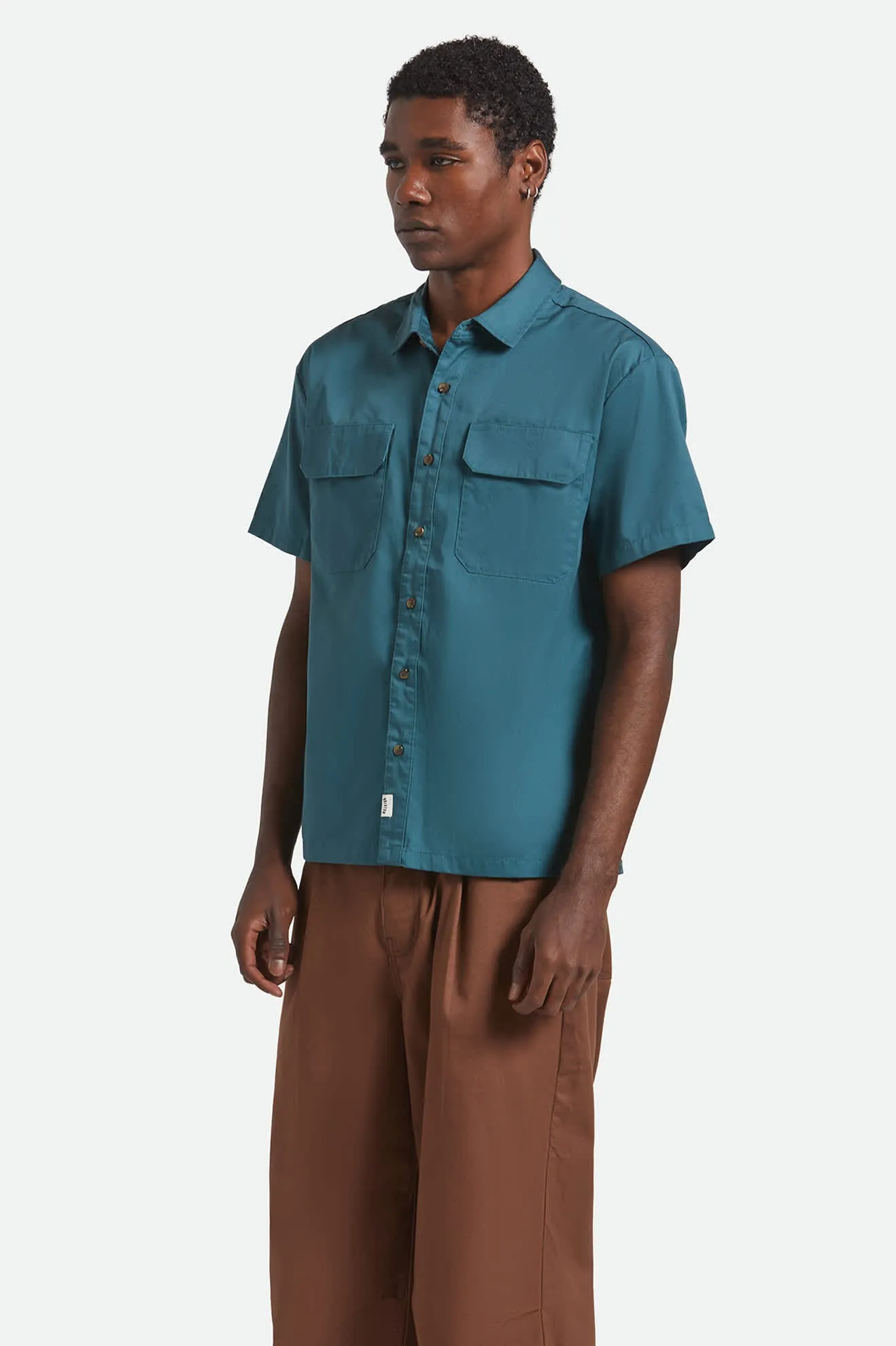 Mechanics Cru S/S Shirt - Night Sage sold by Brixton product image thumbnail 3