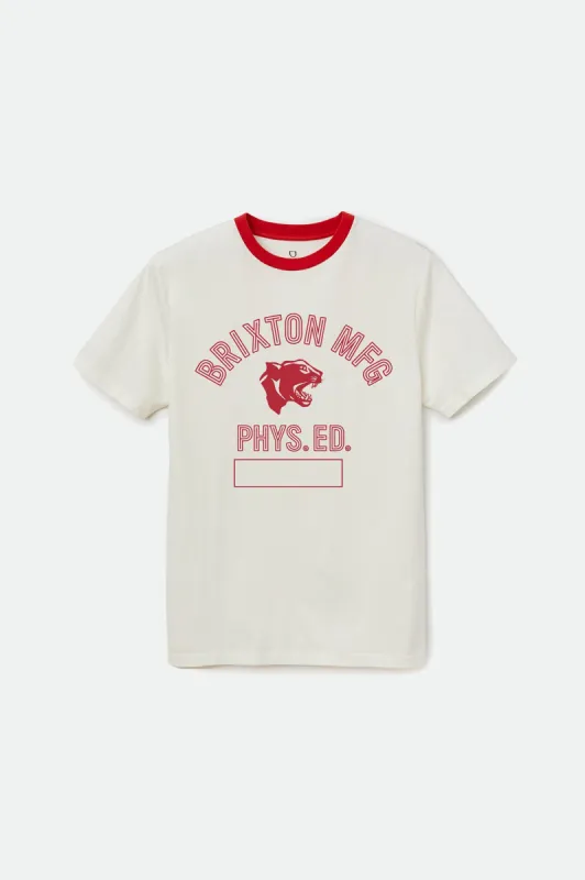Phys. Ed. S/S Standard Tee  - Off White made by Brixton