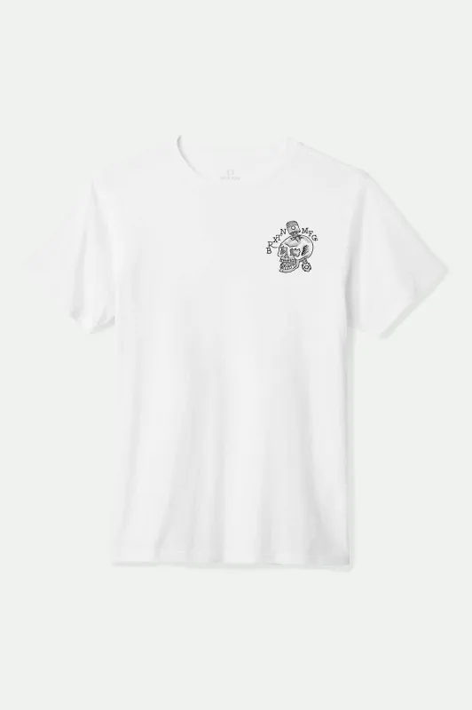 Daytona S/S Standard T-Shirt - White sold by Brixton