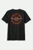 Oath V S/S Standard T-Shirt - Black/Classic Orange/White sold by Brixton