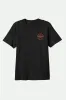 Oath V S/S Standard T-Shirt - Black/Classic Orange/White sold by Brixton