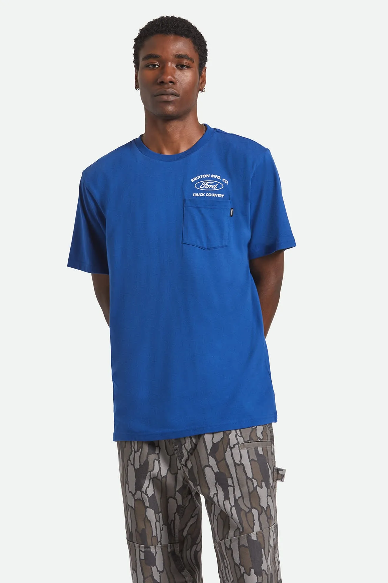 Ford Truck Country S/S Pocket T-Shirt - Ford Blue sold by Brixton product image thumbnail 2