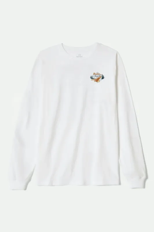 Driftway L/S Standard T-Shirt - White sold by Brixton