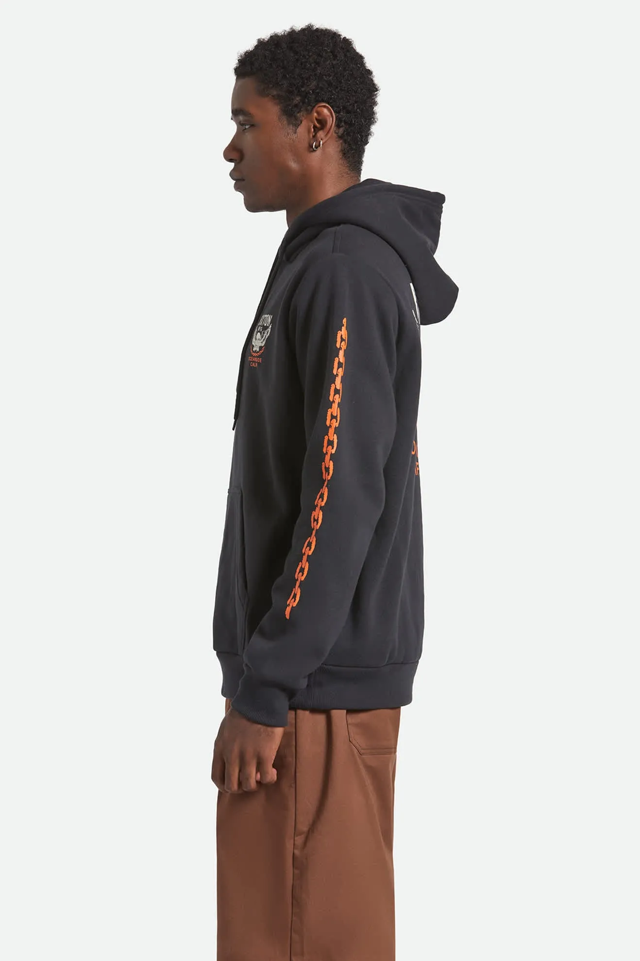 Waller Hoodie - Black sold by Brixton product image thumbnail 3