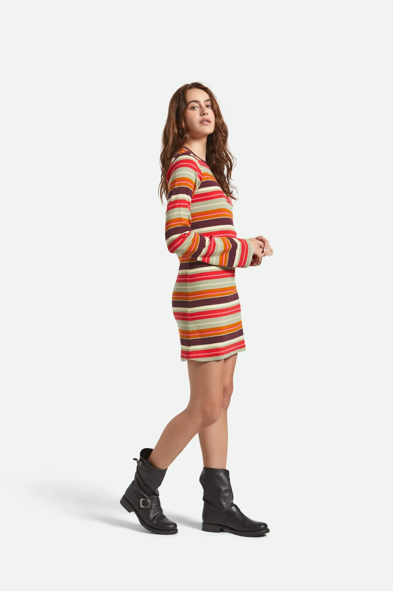 Dolly L/S Knit Dress - Multi Stripe sold by Brixton product image thumbnail 3