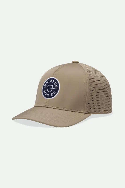 Crest Netplus Utility Snapback - Light Khaki sold by Brixton