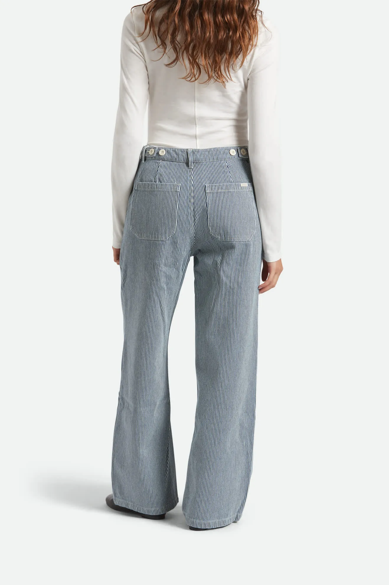 Jane Ulitily Wide Leg Pant - Off White/Mood Indigo sold by Brixton product image thumbnail 4