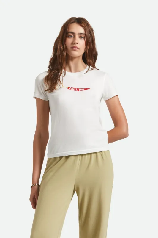 Chill Out Fitted Crew T-Shirt - Off White sold by Brixton