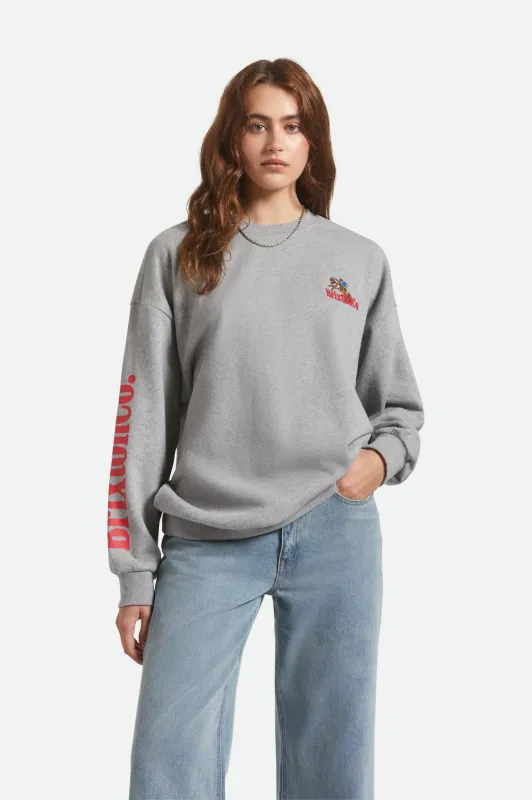 Inwood Women's Oversized Fleece - Heather Grey sold by Brixton