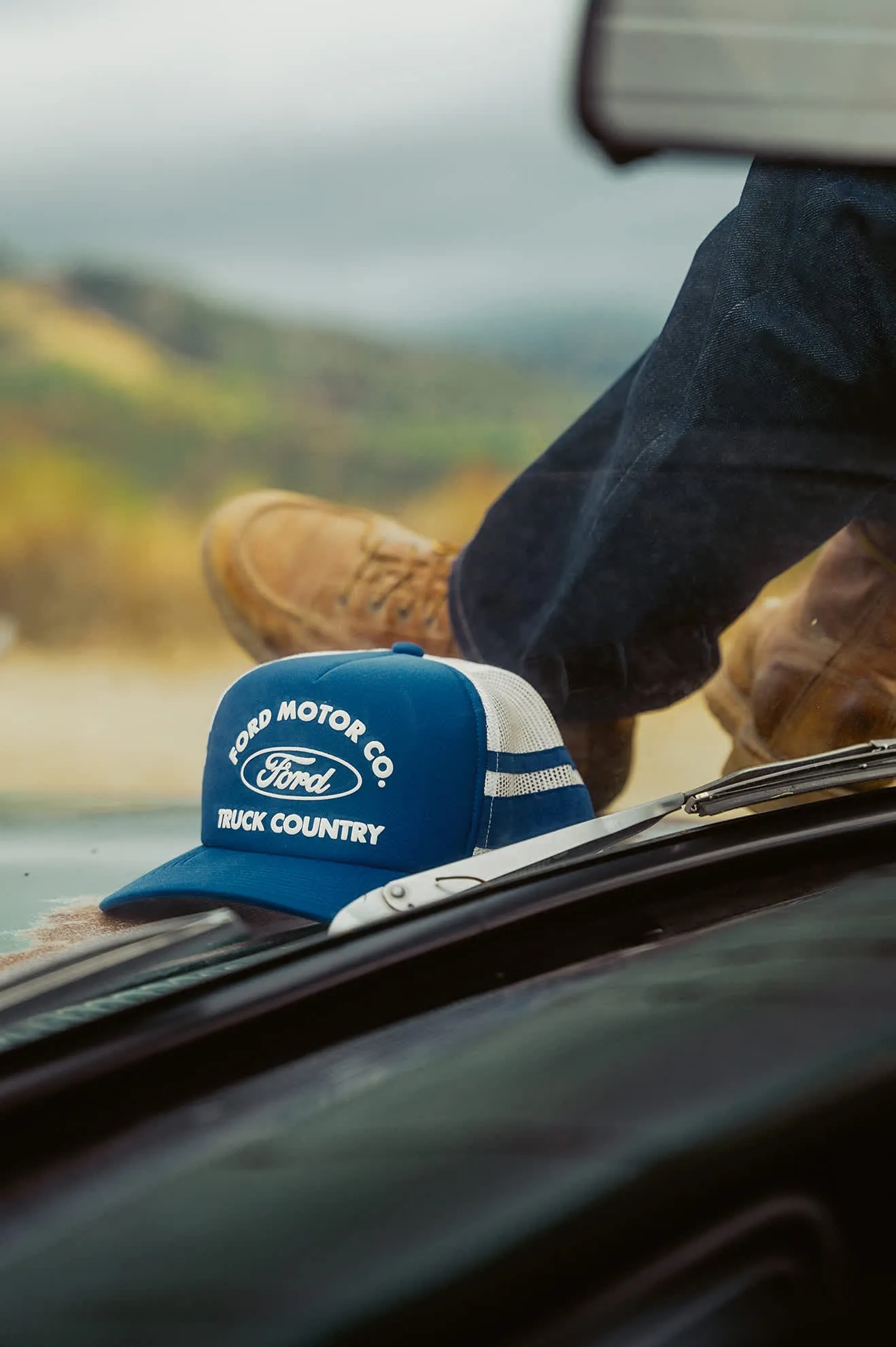Ford Built Tough Trucker Hat - Ford Blue/Wimbledon White sold by Brixton product image thumbnail 2