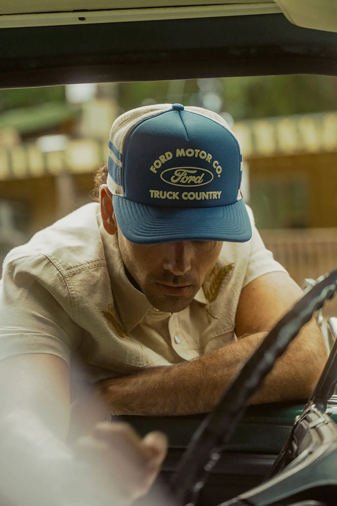 Ford Built Tough Trucker Hat - Ford Blue/Wimbledon White sold by Brixton product image thumbnail 3