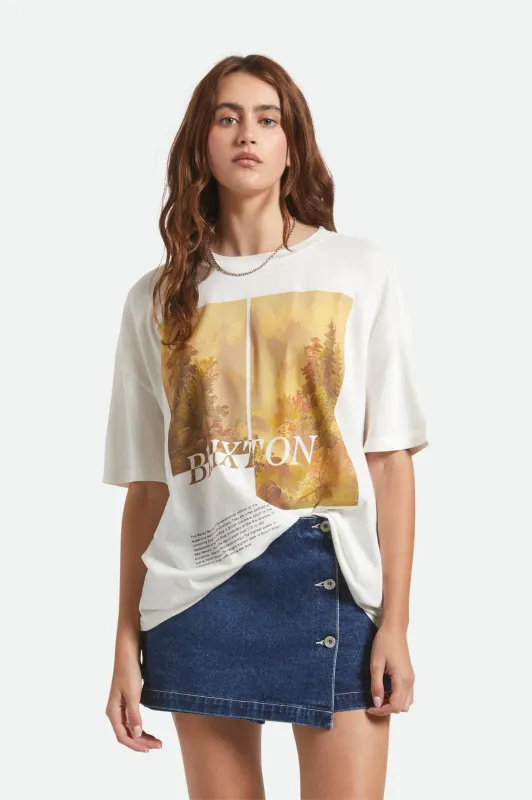 Rocky Mountain Oversized Boyfriend T-Shirt - Off White sold by Brixton