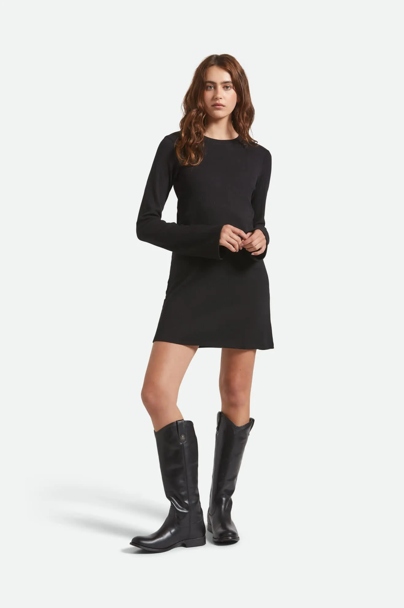 Dolly L/S Knit Dress - Black sold by Brixton