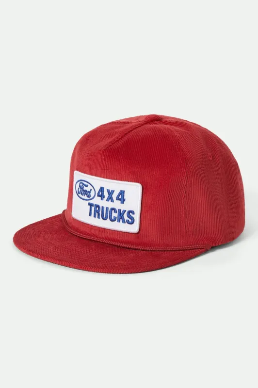 Ford 4X4 Snapback - Candy Apple Red made by Brixton