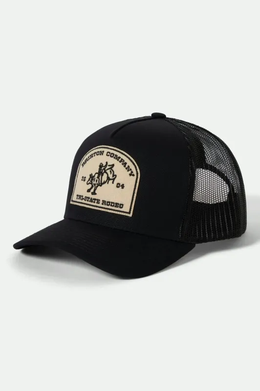 Danford Netplus Trucker Hat - Black/Black sold by Brixton