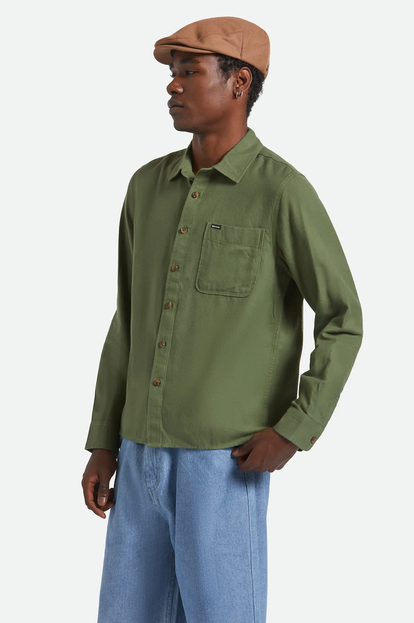 Hasting Lightweight Ultra Soft Flannel - Wild Green sold by Brixton product image thumbnail 3