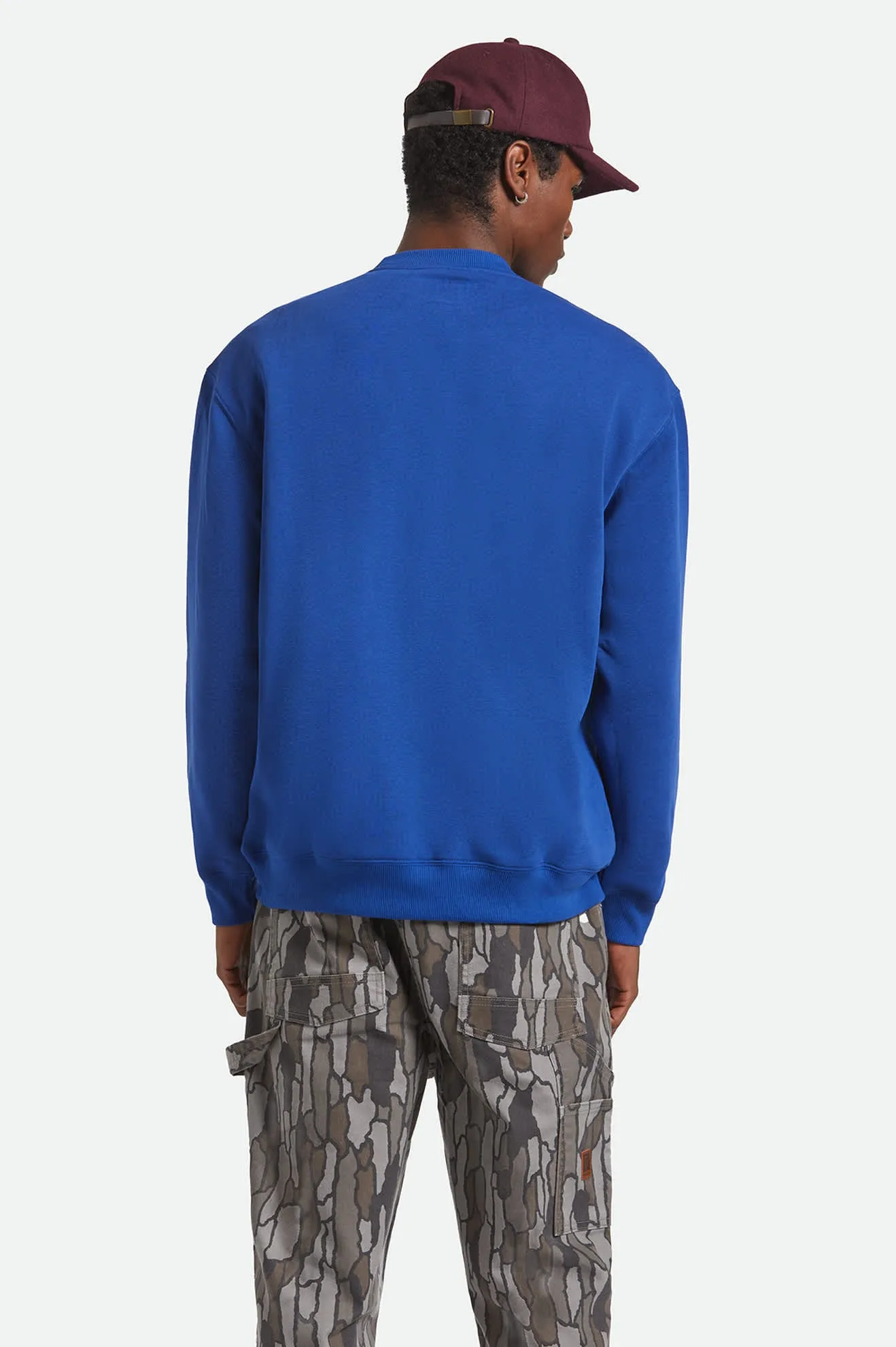 Ford Number One Relaxed Fleece Crew - Ford Blue sold by Brixton product image thumbnail 3