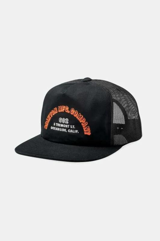 Haven Trucker Snapback - Black/Black sold by Brixton